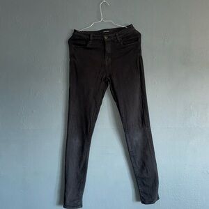 J BRAND MARIA HIGH-RISE VINTAGE SKINNY JEANS BLACK SIZE 26